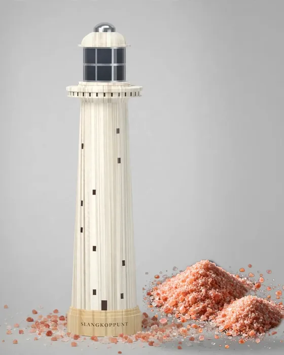 Himalayan Pink Salt beside a Lighthouse Mill